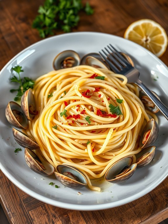 linguine pasta with clams