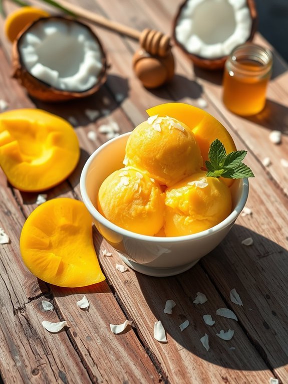 mango and coconut dessert