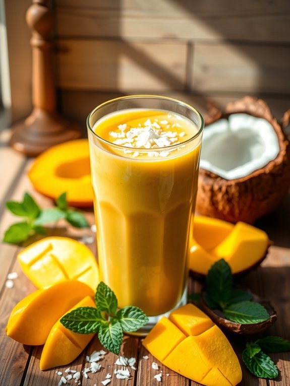 mango coconut protein shake