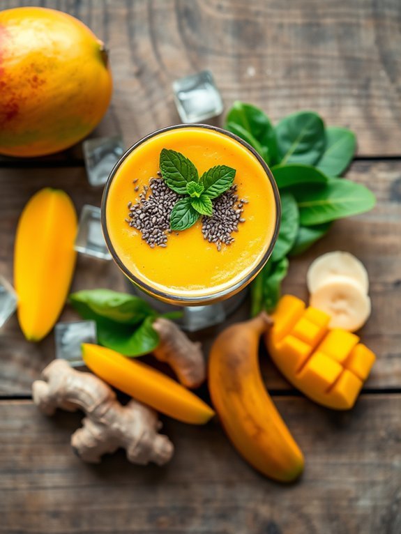 mango ginger detox smoothie recipe