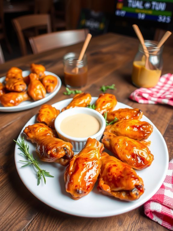 maple glazed chicken wings