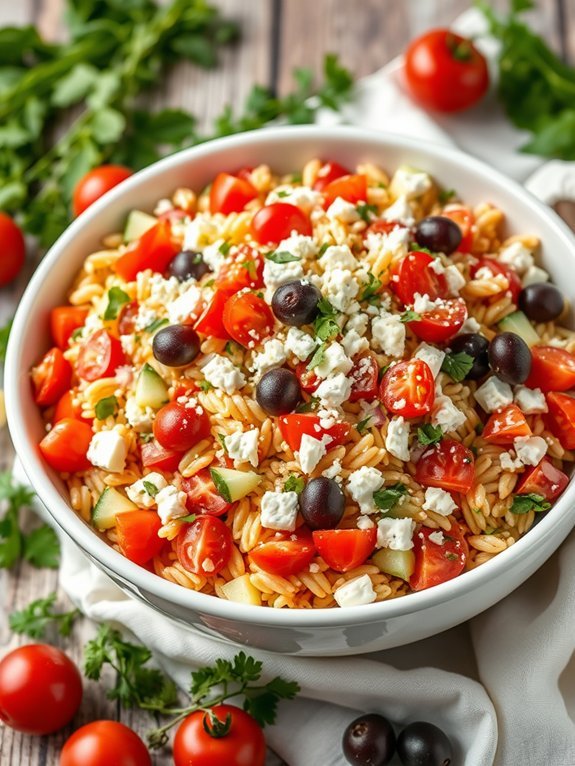 mediterranean flavor packed salad