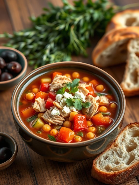 mediterranean inspired chicken soup