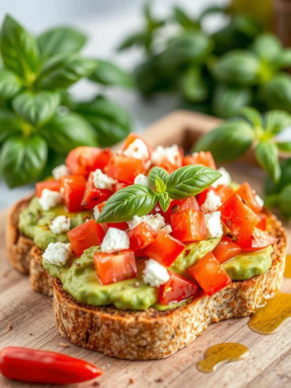 mediterranean style avocado toast