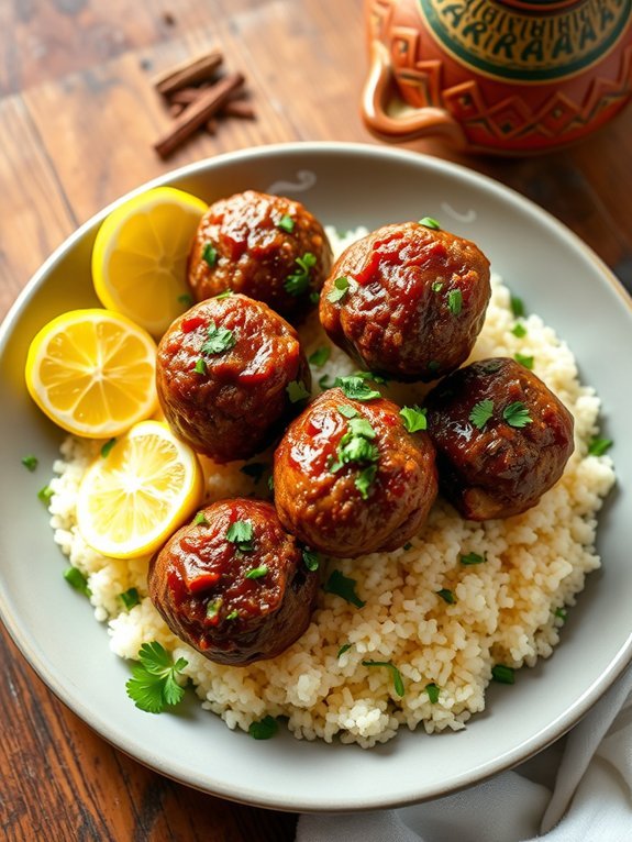 moroccan beef meatballs couscous