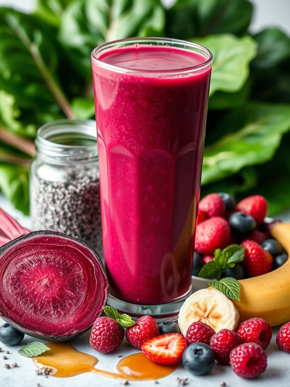 nutritious beet berry smoothie