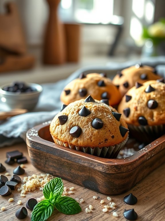 nutritious chocolate chip muffins