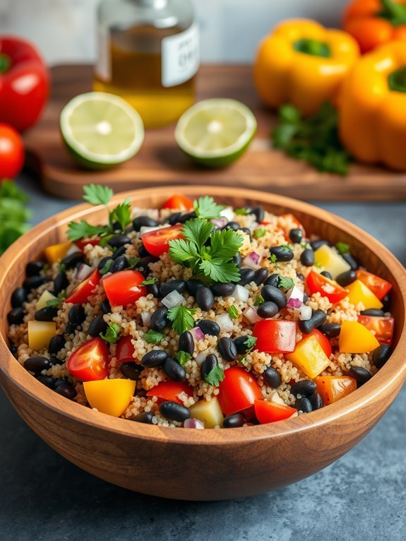 nutritious quinoa black bean salad