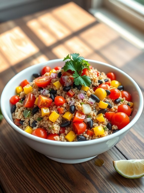 nutritious quinoa black bean salad