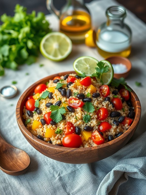 nutritious quinoa black bean salad