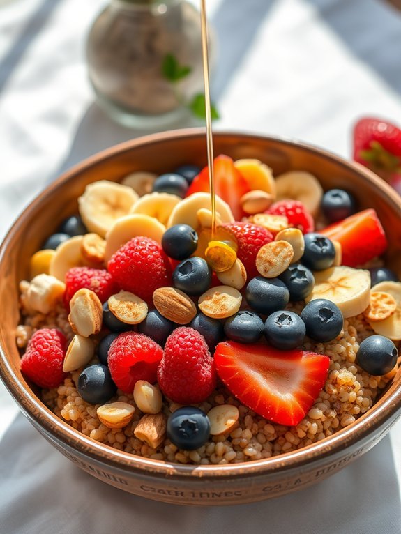 nutritious quinoa fruit bowl