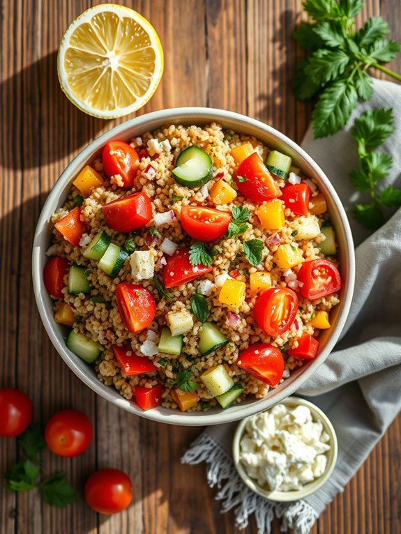 nutritious quinoa vegetable mix