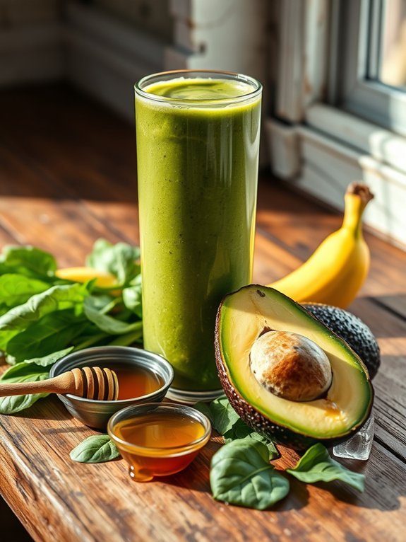 nutritious spinach avocado shake