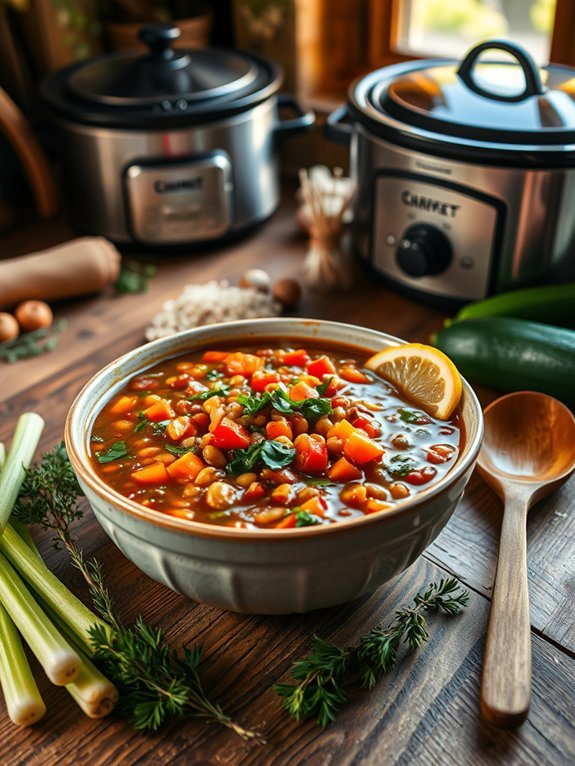 nutritious vegetable lentil soup