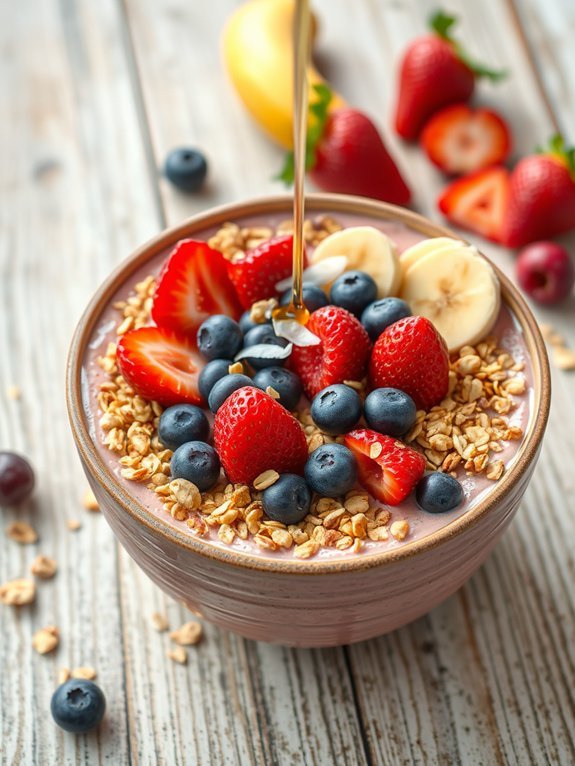 nutty berry granola bowl