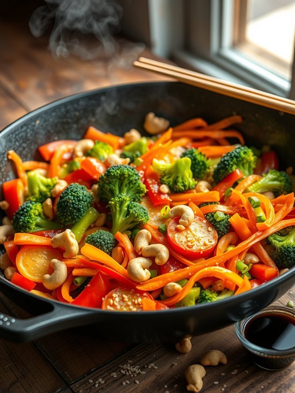 nutty vegetable stir fry delight