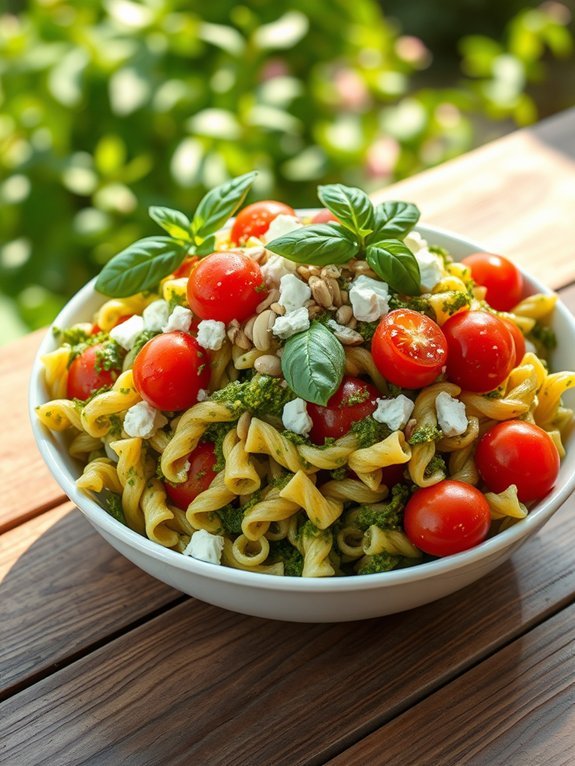 pasta salad with pesto