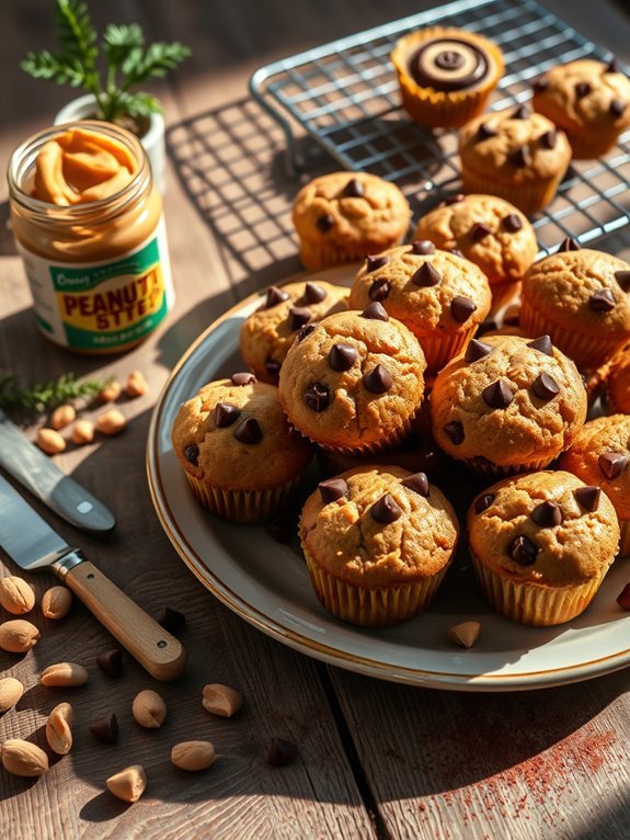 peanut butter chocolate muffins