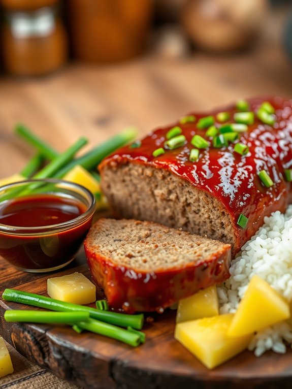 pineapple infused teriyaki meatloaf