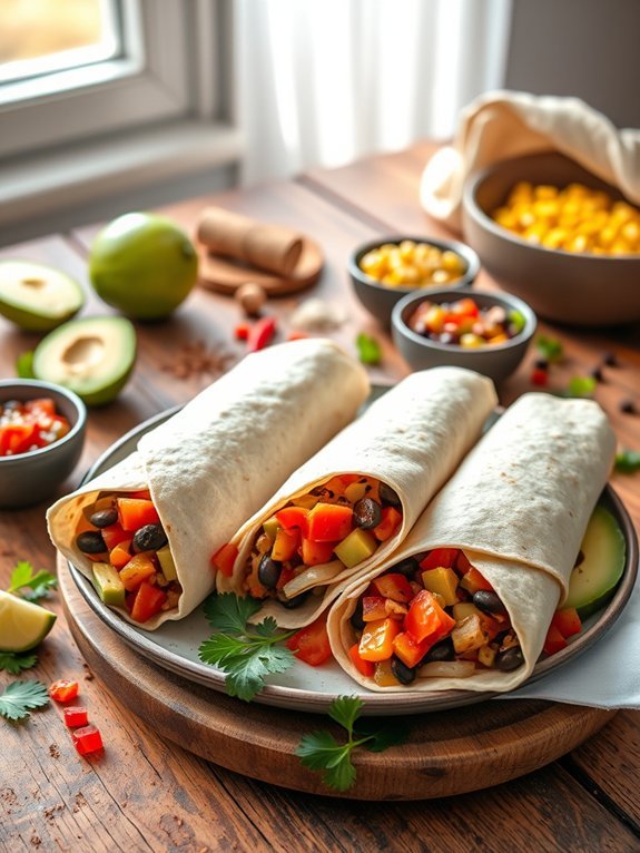 plant based breakfast wraps