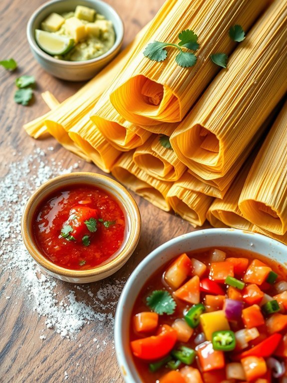 pork tamales in red sauce