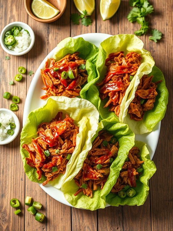 pulled pork lettuce wraps