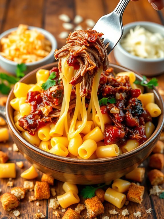 pulled pork mac and cheese