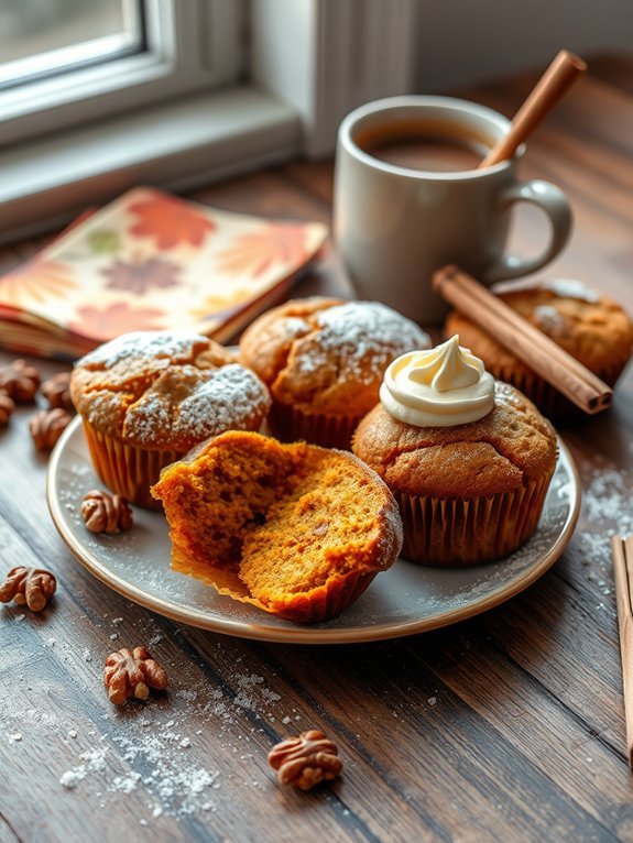 pumpkin spice flavored muffins