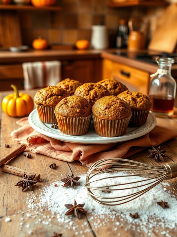 pumpkin spice flavored muffins