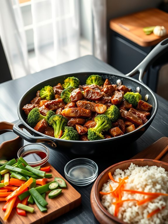 quick beef broccoli dinner