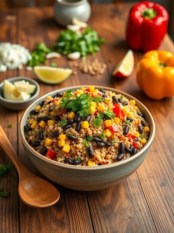 quinoa and black bean dish