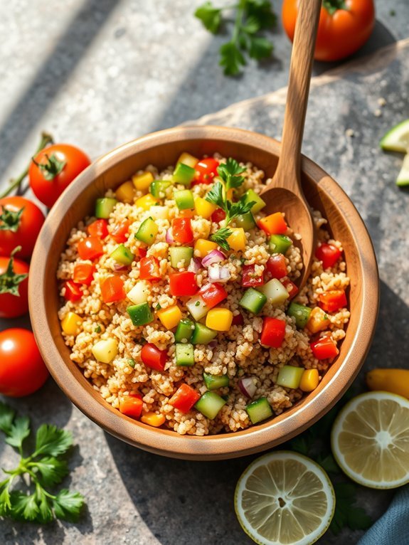 quinoa based gluten free salad