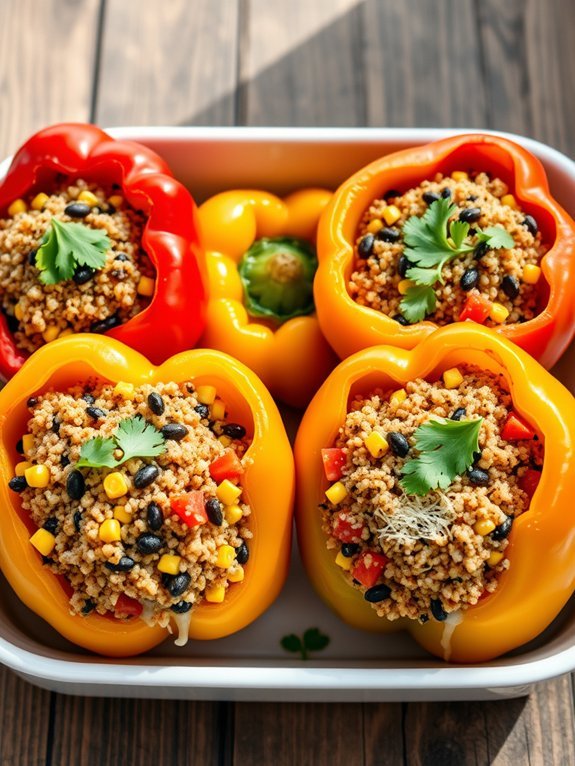 quinoa filled bell peppers recipe