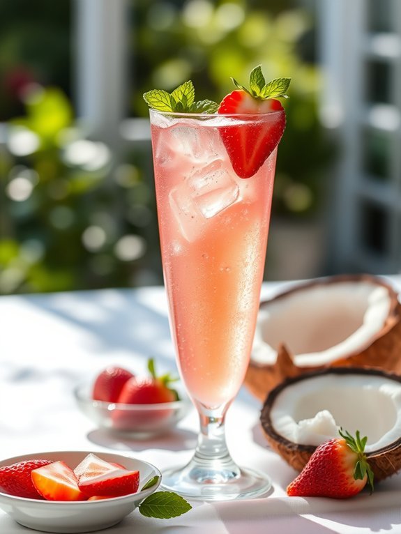 refreshing berry coconut drink