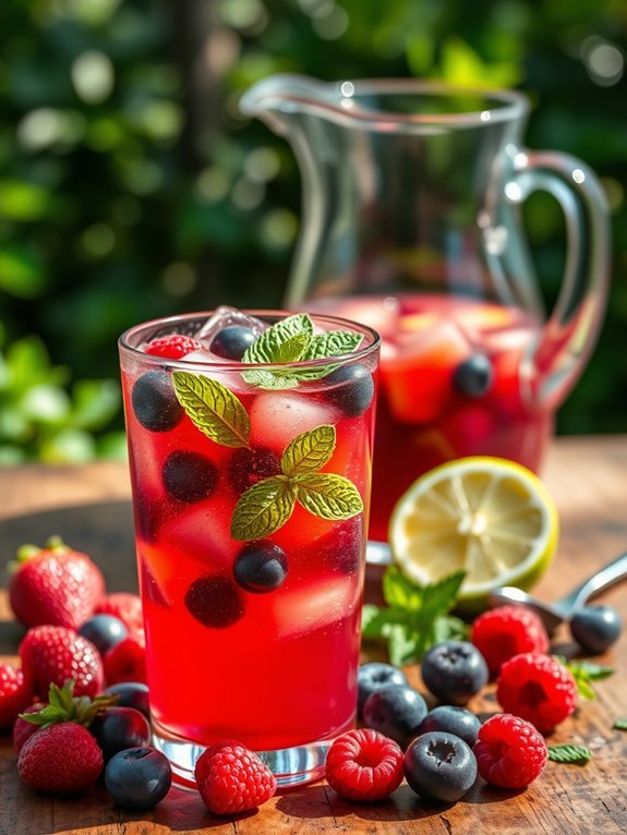 refreshing berry flavored beverage