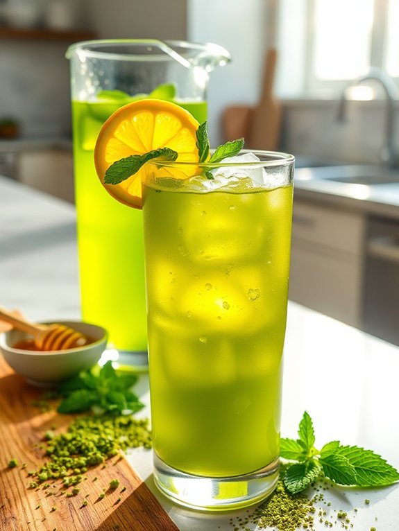 refreshing citrus green beverage