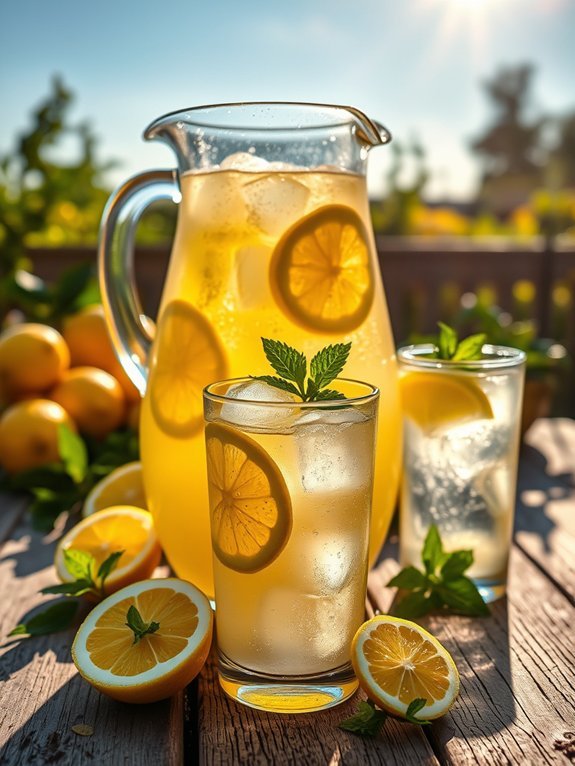 refreshing classic lemon drink