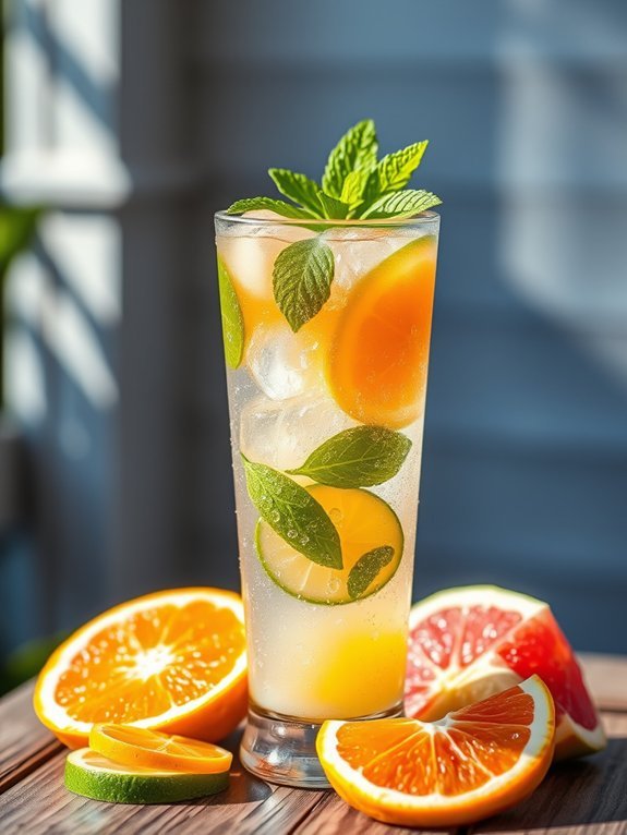 refreshing coconut citrus drink