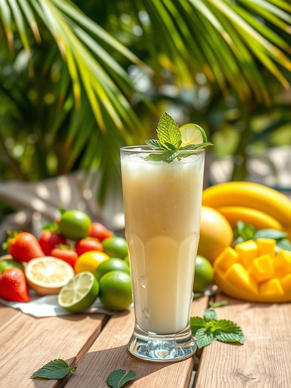 refreshing coconut lime drink