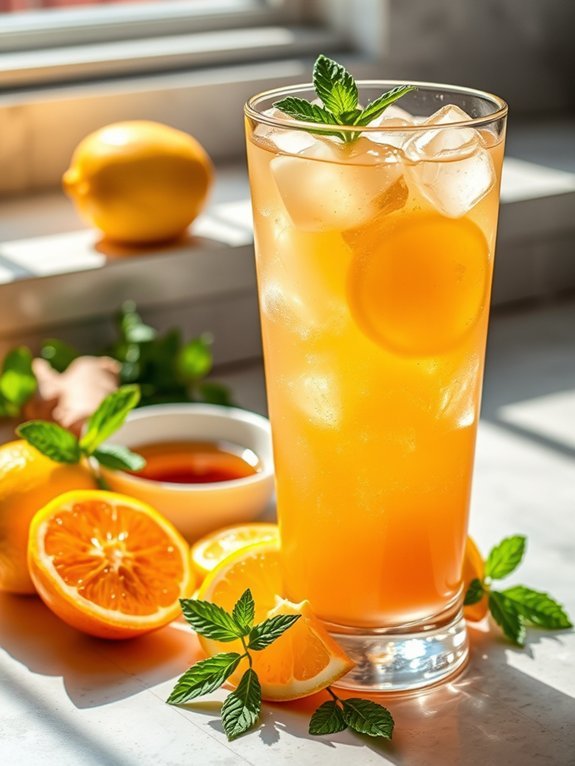 refreshing ginger citrus drink