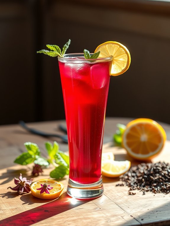 refreshing hibiscus herbal drink