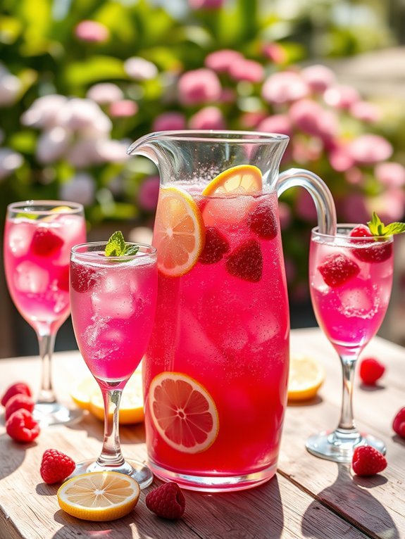 refreshing raspberry citrus drink