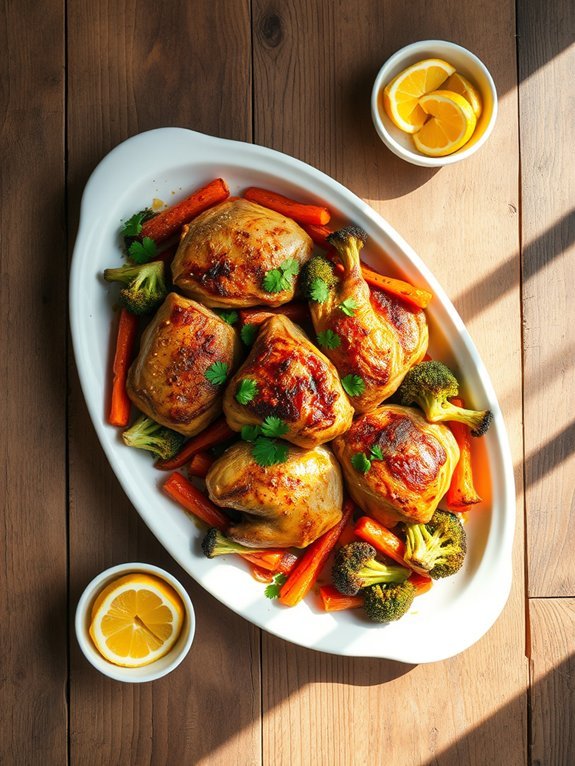 roasted chicken and vegetables