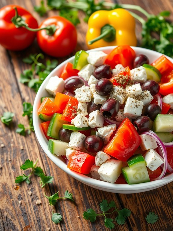 salad with feta olives