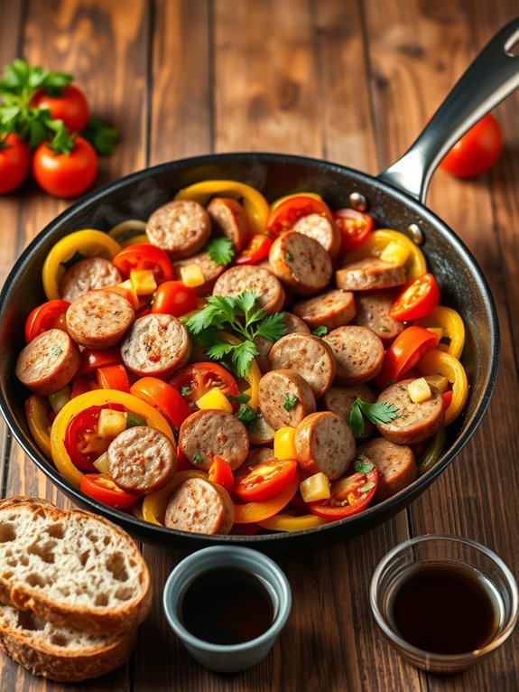 sausage and peppers dish