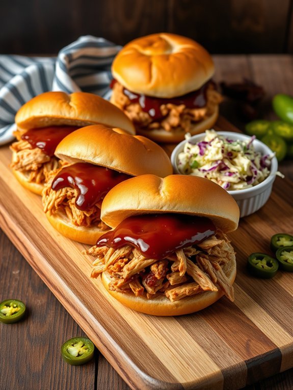 savory bbq chicken sandwiches