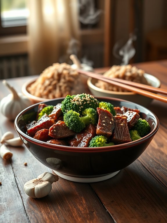 savory beef and broccoli