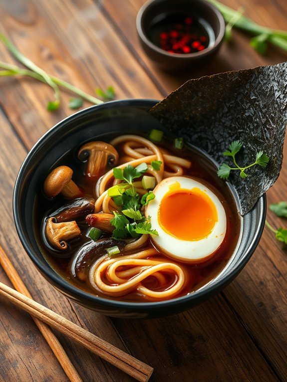 savory beef broth ramen