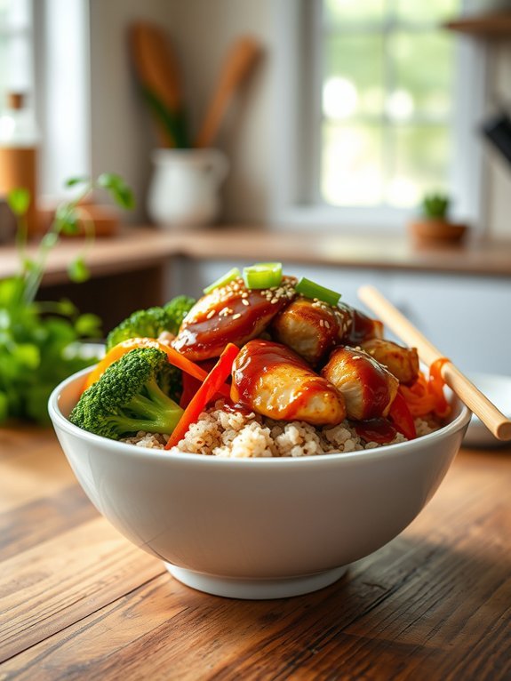 savory chicken rice bowl