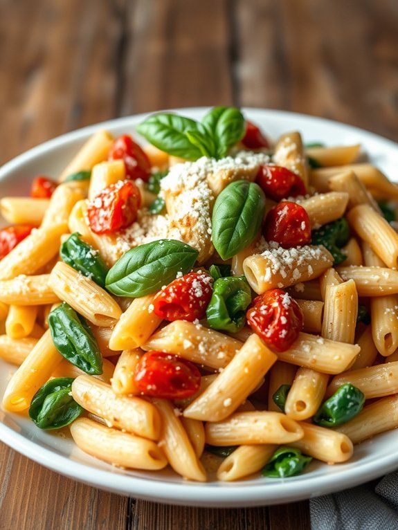 savory creamy chicken pasta